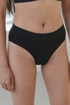 BASERANGE Stretch Flared Briefs UNEL Collection Ribbed Cotton Portugal BAS-UNEL-BL-000-HEI Black